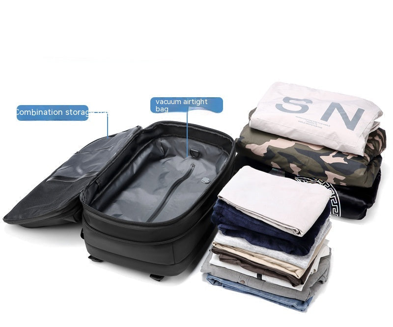 Travel Backpack Men'S Business Multifunction Computer Bag Vacuum Compression Large-Capacity Backpack