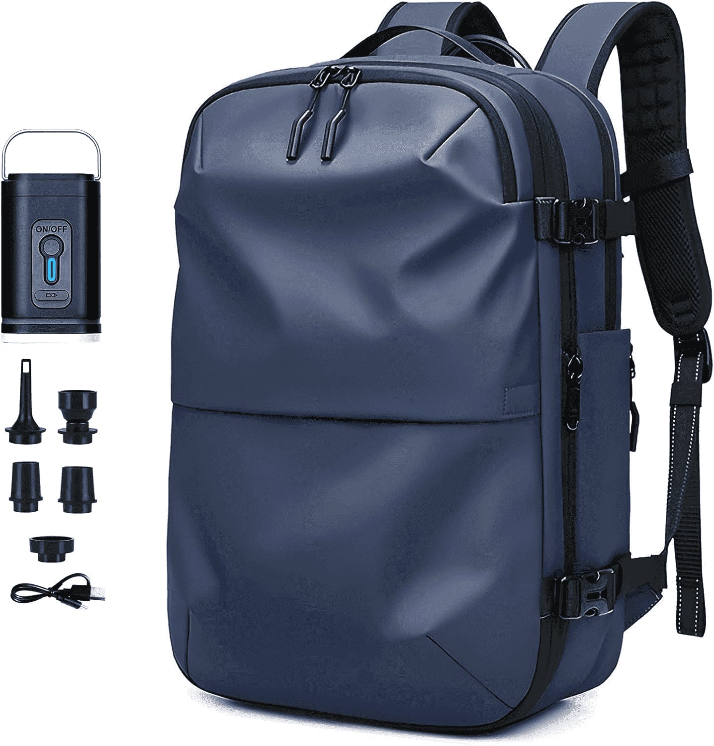 Airpack Backpack-Expandable Backpack Vacuum with Pump, Travel Vacuum Bag with anti Theft Lock,Air Compression Vacpack for Men and Women