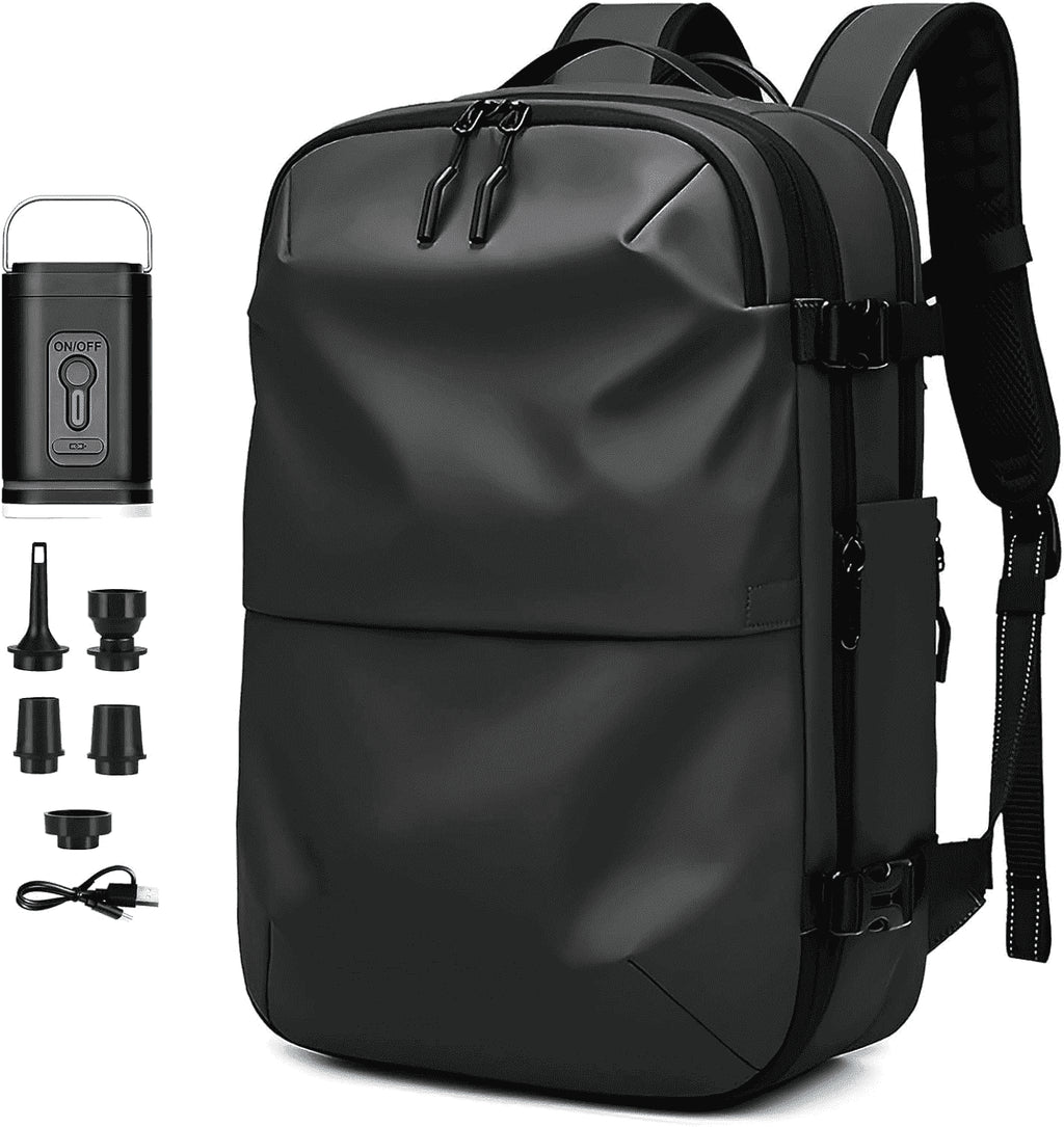 Airpack Expandable Backpack Vacuum with Pump, Anti-Theft Lock, and Compression Bag, Vacpack for Men and Women