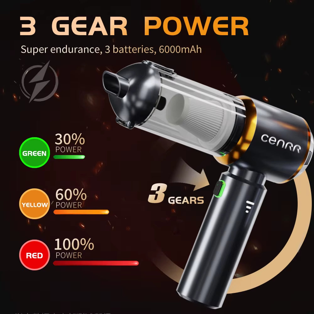 2025 NEW Car Vacuum Cleaner Powerful Mini 998000PA Portable Vacuum Cleaner for Home Appliance Handheld Blower Car Cleaner